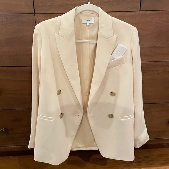 Vince Double-breasted Crepe Blazer (Size 0) - Picture 3 of 7